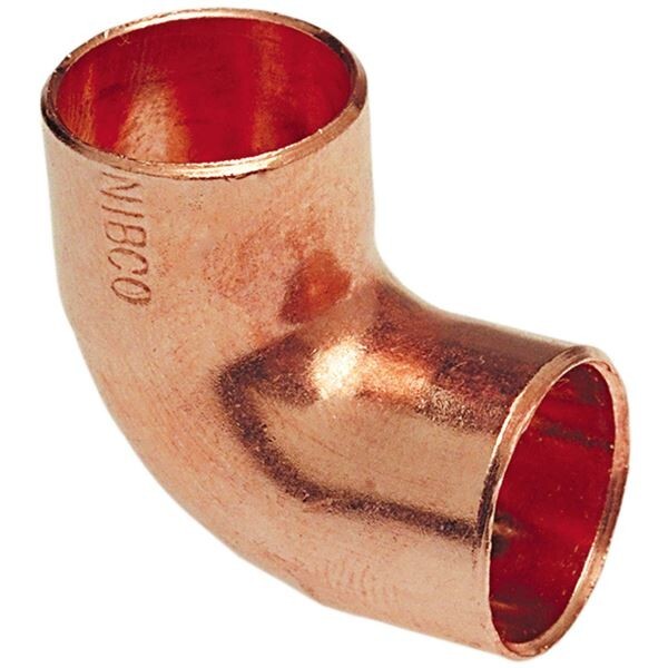 Nibco 9056400CB 2" 90° Elbow Wrot Copper CxC Cleaned & Bagged for Oxygen Service
