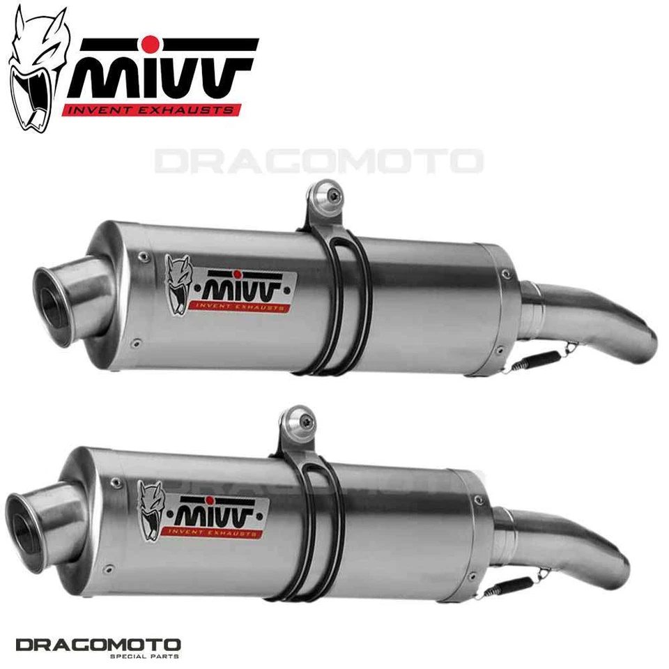 double échappement YAMAHA XT 660 X/R 2006 2007 MIVV Oval - Photo 1/2
