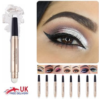 Double-head Waterproof EyeShadow Pen With Smudger 18 Colors Shimmer Pencil Stick