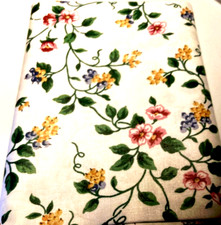 Longaberger 72  Rod Pocket Valance-White Vine Fabric-NEW  
