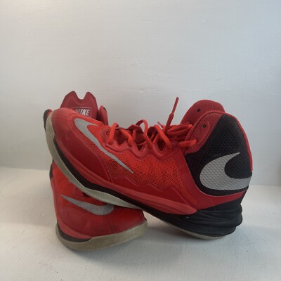 Nike Womens Prime Hype DF ll 811053-600 RED Lace Up Basketball Shoes Size 8.5