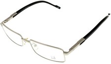 Dunhill Optical Eyewear Frame Men Shiny Palladium Black Rectangular DU91 01