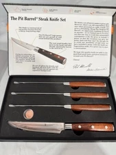 Pit Barrel Cooker Co. New 4pc Steak Knife Set + Pit Barrel Cooker Stainless Set