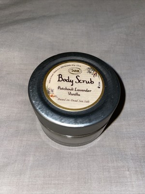 SABON Body Scrub PATCHOULI LAVENDER VANILLA Natural Dead Sea Salt 60g 2.1oz New