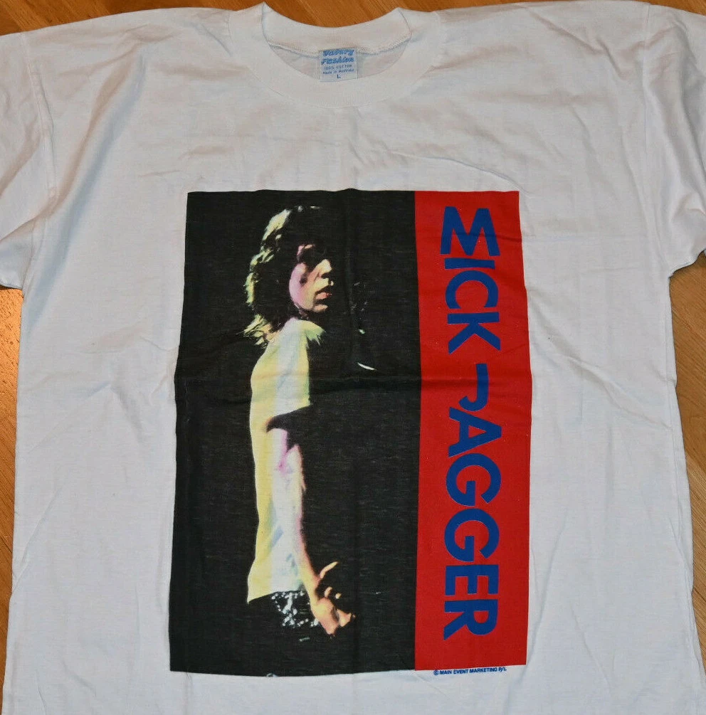 1980's MICK JAGGER* vtg concert t-shirt (L) 1988 Australia