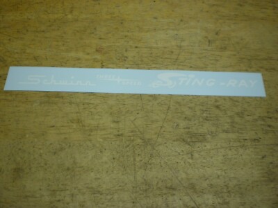 Schwinn Approved 3 Speed Stingray Bicycle White Chainguard Decal