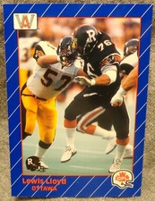 1991 AW Sports CFL Football Card - Lloyd Lewis - Texas A&I alumni - NM