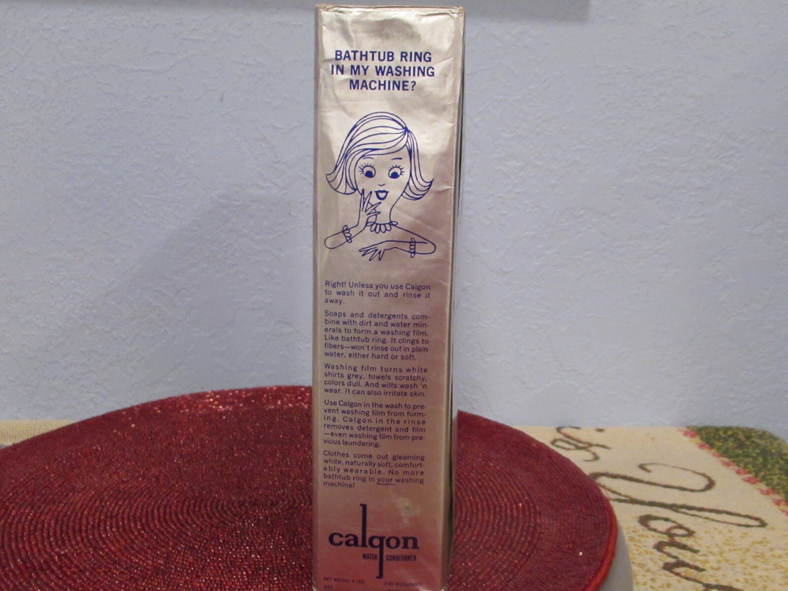 VTG. 1951 Box Calgon Water Softener Laundry & Cleaning Detergent, 40