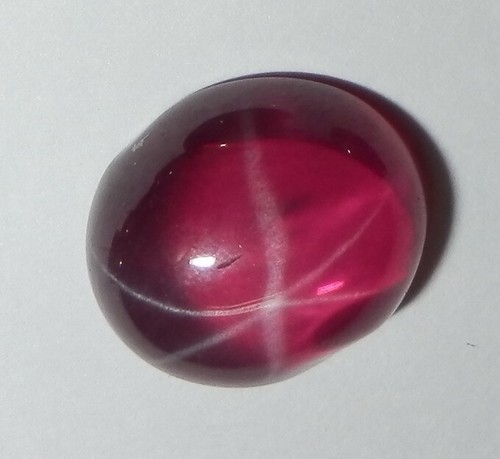 Transparent Star Ruby Oval 12x10 mm Cabochon 6 Rayed Lab-created 3 pieces Lot - Picture 8 of 12
