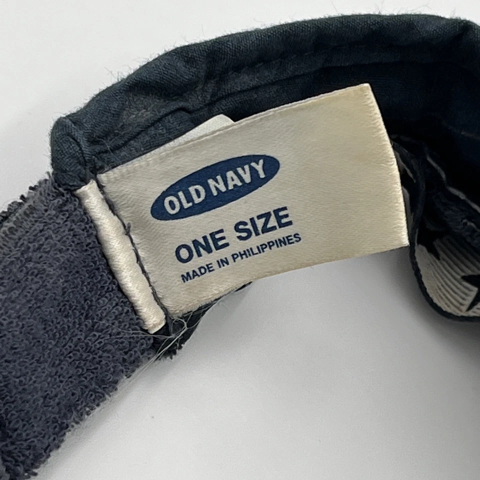 Винтажный США старый темно-синий козырек - синий хлопок защиты от солнца спортивная шляпа - один размер - Изображение 3 из 4