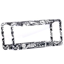 X2 Jdm Graffiti Usa Standard License Plate Frame Tag Cover Holder Blackwhite