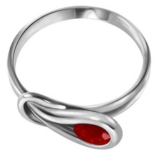 18K. SOLID GOLD RING WITH NATURAL RUBY