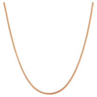 14k Rose Gold Plated Over 925 Sterling Silver Diamond Cut Snake Chain Italian