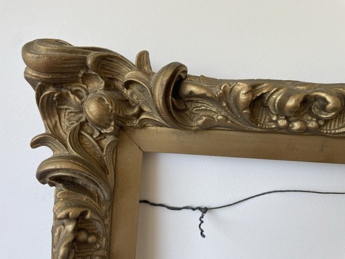 Ornate Antique Baroque Plaster Gesso Gilt Frame Fits 9.25”x12.25” Artwork - Picture 4 of 24