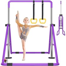 Kids Gymnastics Horizontal Bar - 5 Height Settings for Young Athletes