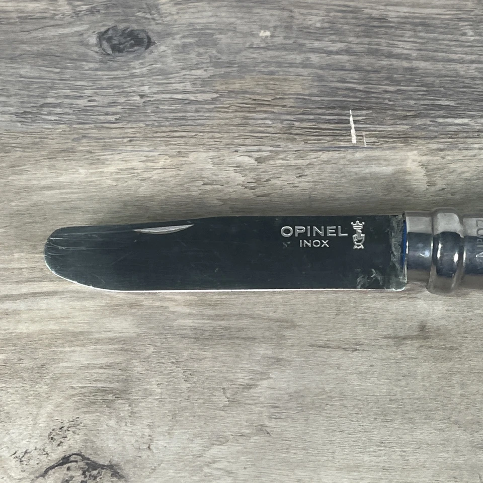 Opinel Inox No 7 锁刀带蓝色木质手柄法国萨沃伊制造 — 第 2/4 张图片