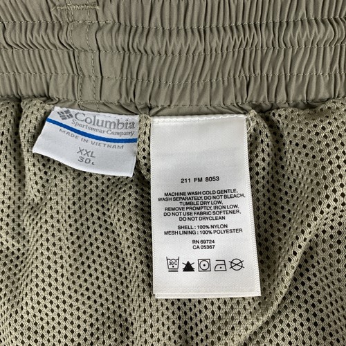 Columbia PFG Pants Mens XXL/30 Convertible Omni-Shade Olive Khaki Liner READ - Picture 10 of 13