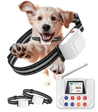 Wireless Dog Fence System for 2 Dogs w/ Training Collar  Large LCD Screen
