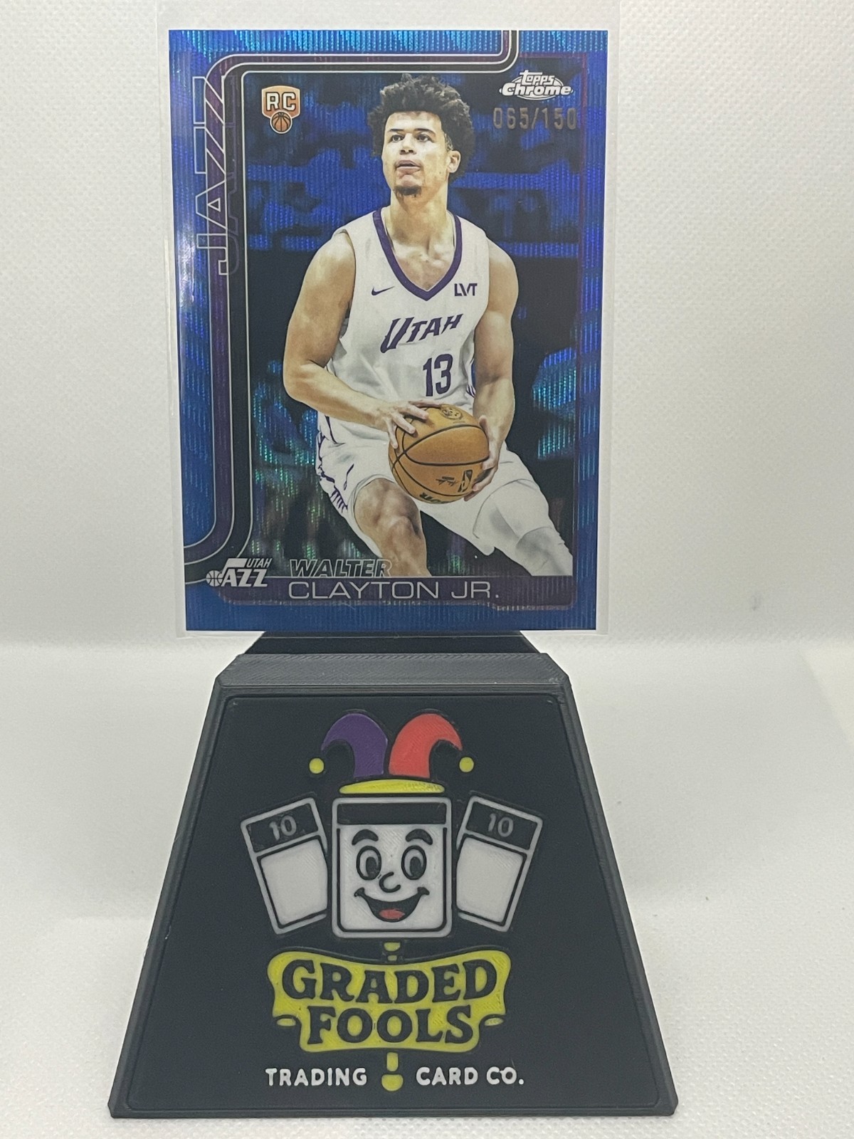 2025-26 Topps Chrome #268 - Walter Clayton Jr. - Blue Wave /150 - RC Rookie