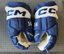 Auston Matthews Game Used Maple Leafs CCM Gloves With LOA