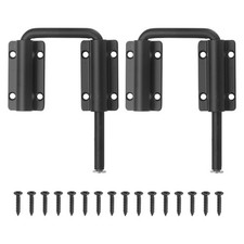 Patio Sliding Door Loop Lock, 2-3/8", Black 2Pcs , U-Shaped Lock Loop Latch