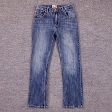 Wrangler 20X Boot Cut Jeans Youth Boys 26x29 Adjustable Waist Vintage Wash