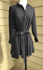 Banana Republic Ethereal Shirt Dress Tie Whimsigoth Dark Dollette Korean Sz 00P