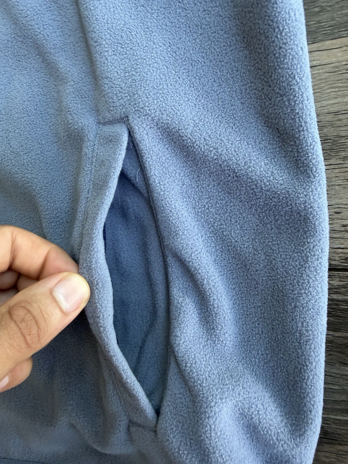 Chaps Sport Vest Fleece Blue Gray Full Zip 1 Pocket Winter Fall Layer Mens 2XL thumbnail 5