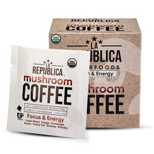 La Republica Instant Mushroom Coffee Organic 10-Pack 10 Count Pack of 1