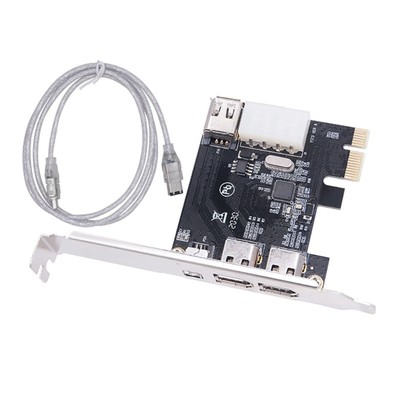 PCIE 1X 1394 Card with Firewire Adapter Desktop Computer PCIE 1X to 1394 Video
