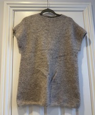 Zara Sleeveless Jumper Large BNWT Brown Alpaca Blend