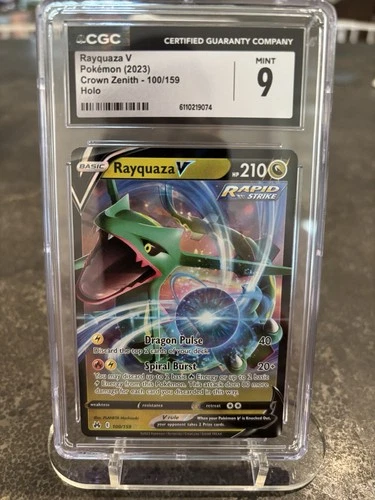 Pokémon Rayquaza V Crown Zenith 2023 Ultra Rare Holo CGC 9 100/159