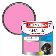 Chalk Emulsion Paint Pink Matt Finish Walls Ceilings Furniture Vinyl Home Tin