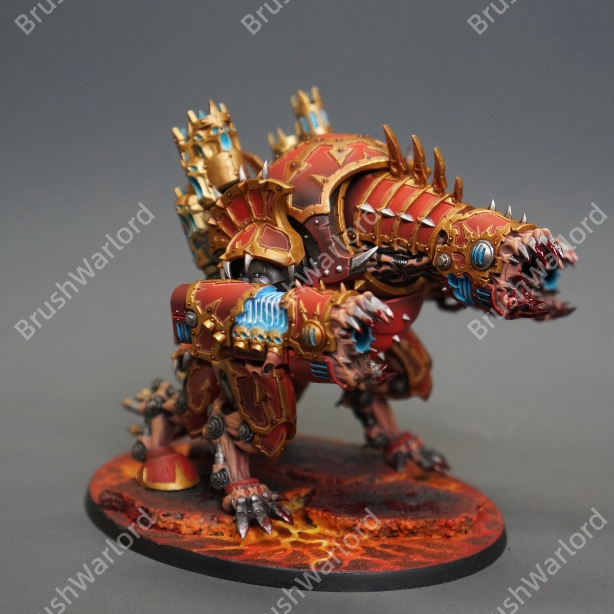 Forgefiend Chaos Space Marines - Warhammer 40k - Miniatura Assemblata E Dipinta Su Commissione