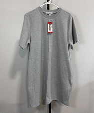 NWT Steve Madden Womens Heather Grey Short Sleeve Sweater Dress Sz XL