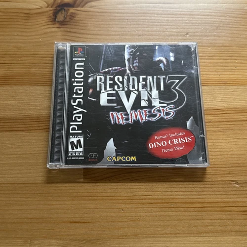 Resident Evil 3 Nemesis & Dino Crisis Demo PlayStation 1 PS1 w Manua1 & Reg Card