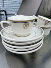 Homer Laughlin China-dept Of Navy 5 Cup And 5 Saucer Set