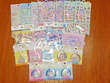 Chiikawa Stationery Goods 22pc Mega Set Stickers Acrylic Keyring Pouch Badge Lot