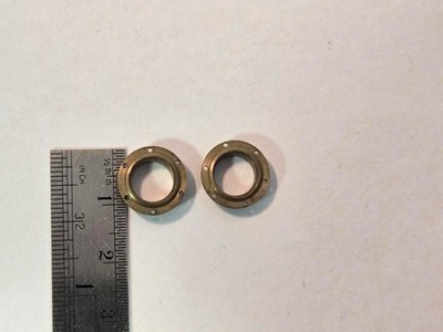 Ship Model Fittings Parts 2 Brass 8mm I.D. Airports Portholes w/ rivet holes