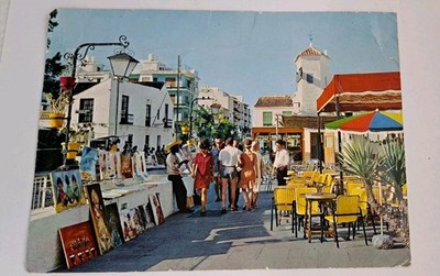 Large Postcard Costa Del Sol Torremolinos Calle de La Nogalera Posted