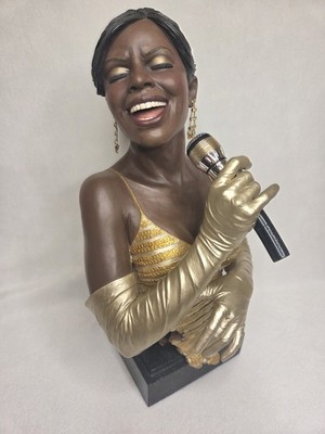 Willitts Designs International Gold Lady Jazz Singer Sculpture