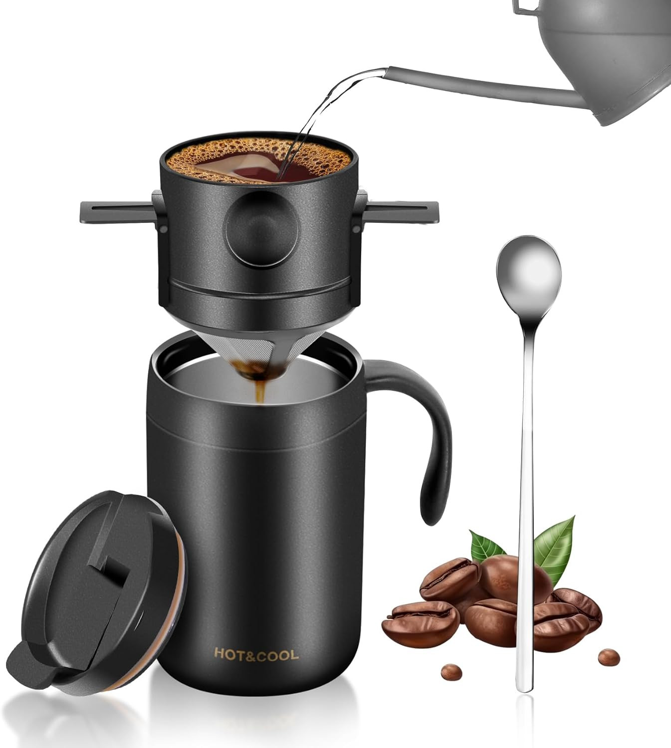 Pour Over Coffee Maker Set，camp Pour Over Set，portable