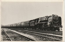 THE COMET Express BRITANNIA 70033 CHARLES DICKENS real photo postcard