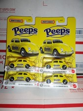 MATCHBOX 2026 EASTER PEEPS YELLOW 62 VOLKSWAGEN BEETLE CANDY SERIES LOT OF 4