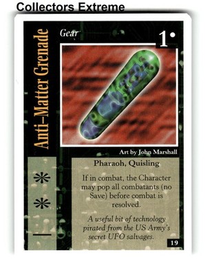 1994 On the Edge CCG: Limited Card #19 Anti-Matter Grenade
