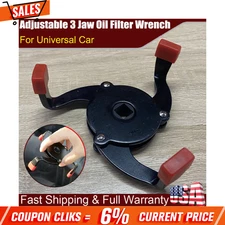 Universal Car 3 Jaws Oil Filter Wrench Adjustable Spanner Remover Removal Tool!