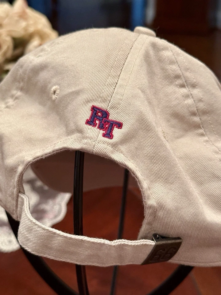 Gorra Route 66, Beige Con Rojo Azul Bordado Ajustable, Ligera Nueva Foto 4 de 4