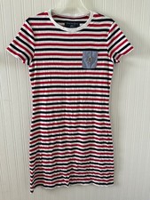 Tommy Hilfiger Red White and Black Stripes - 100% Cotton Women’s Dress - Size XS