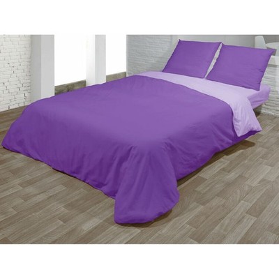 Chezmoi Collection Luca – Set Copripiumino Matrimoniale 3 Pezzi Color Lavanda – Morbido Microfibra Con Motivo Floreale A Medaglioni – 254x269 Cm - 4