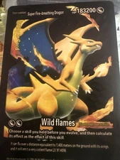 Super Fire Breathing Dragon 💥 Black Foil Fan Art /Display Card NM